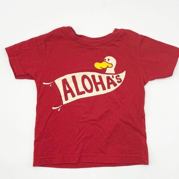 88 Tees Red GiGi Duck T Shirt - Kids US 12M - Picture 1 of 4
